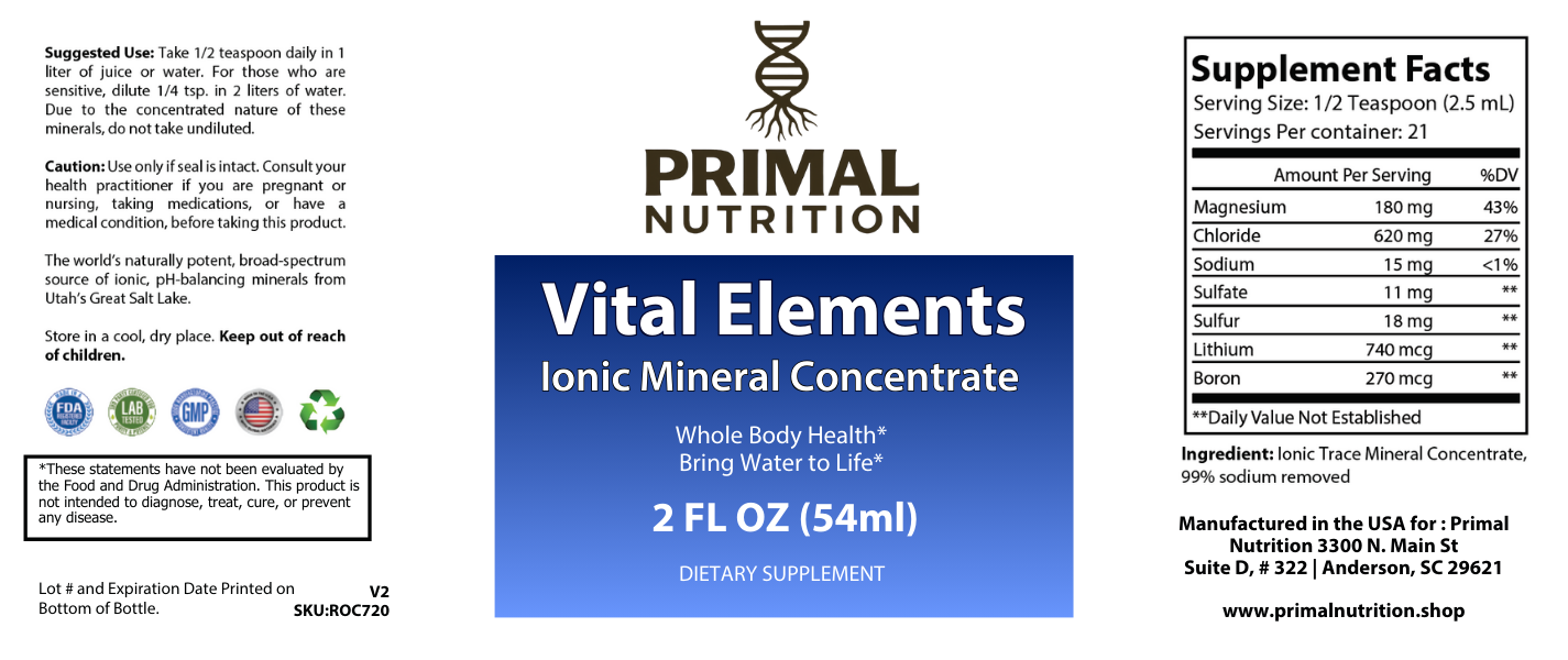 Vital Elements Ionic Mineral Concentrate