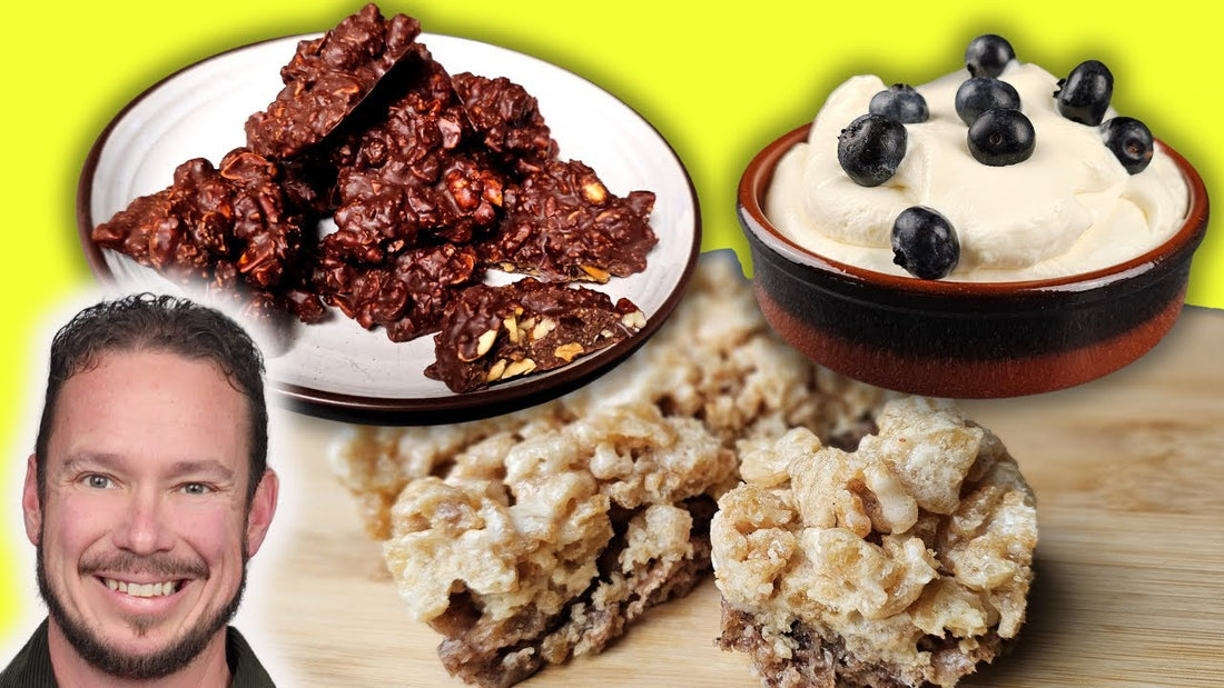3 Keto Desserts with 4 Ingredients or Less (Clusters, Pineapple Whip & Rice Krispie Treats)